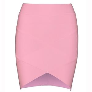 Women's Sexy Elastic Bodycon Asymmetric Bandage Mini Skirt N15154