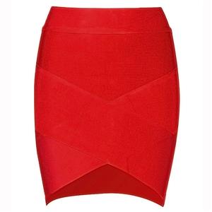Women's Sexy Elastic Bodycon Asymmetric Bandage Mini Skirt N15156