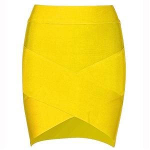 Women's Sexy Elastic Bodycon Asymmetric Bandage Mini Skirt N15158