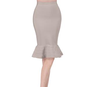 Women's Pencil Skirt, High Waist Skirt, Sexy Fishtail Skirt, Casual Wearing Skirt, Office Skirt For Women, Midi Mermaid Pencil Skirt, OL Skirts, Stretchy Pencil Bandage Skirt,#N15162