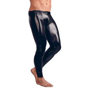 Sexy Men's Black PU Leather Leggings N12962