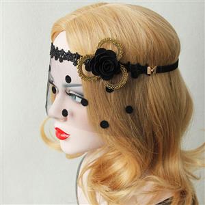 Women's Sexy Mesh and Dot Face Mask MS13018