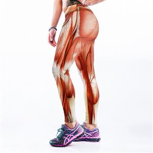 Sexy Muscle Printing Exercise Leggings L12727