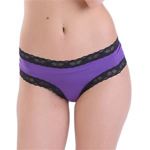 Sexy Floral Lace Crotchless Panties Bowknot Flirty Open Crotch Underwear PT18855