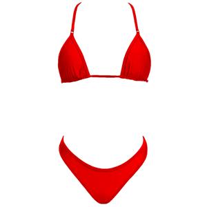 Sexy Red Triangular Bikini Set BK12310