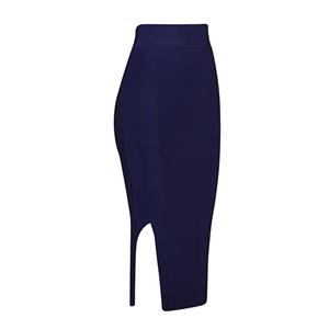 Women's Sexy OL Style Split Knee Length Bodycon Party Skirt N15172