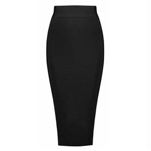 Women's Sexy OL Style Split Knee Length Bodycon Party Skirt N15173