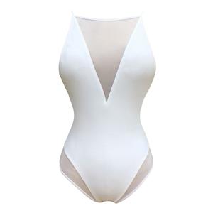 Sexy White Mesh Bodysuit N12298