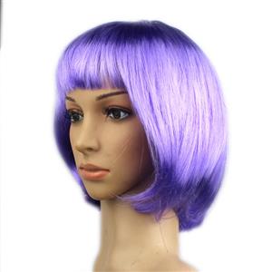 Women's Fashion Light-Purple Short Bob Hair Cosplay Party Wigs MS16096