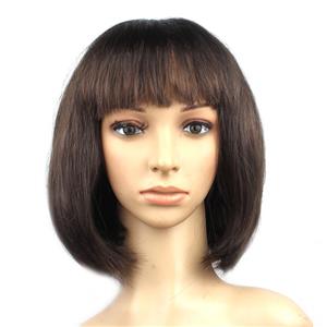 Women's Fashion Dark-Brown Short Bob Hair Cosplay Party Wigs MS16105