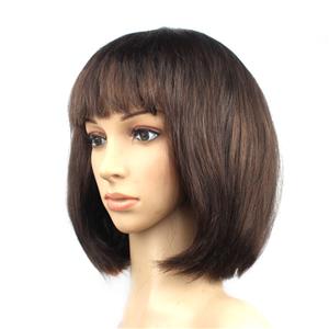 Women's Fashion Dark-Brown Short Bob Hair Cosplay Party Wigs MS16105
