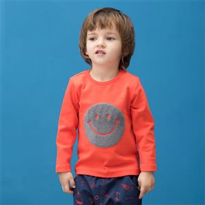 Smiling Face Cotton Long Sleeve T-Shirt N11969