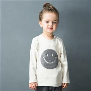 Smiling Face Cotton Long Sleeve T-Shirt N11970