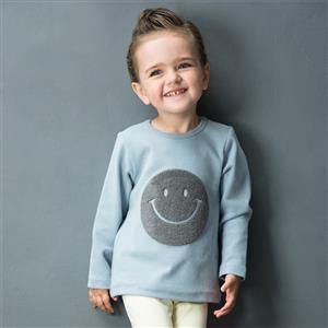 Smiling Face Cotton Long Sleeve T-Shirt N11971