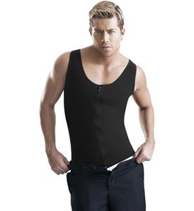 Black Latex Vest, Men’s Support and Sweat Enhancing Vest, Men's Latex Workout Training Vest, Sauna Vest, Sport Running Vest, #N10969
