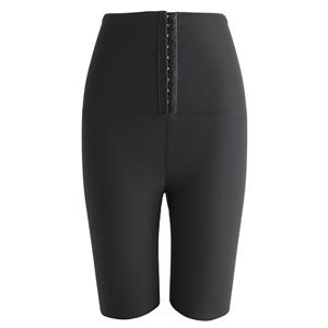 High Waist Slimming Stretchy Seamless Shaping Pants Sports Sauna Sweat Suits Tight Shorts PT21418