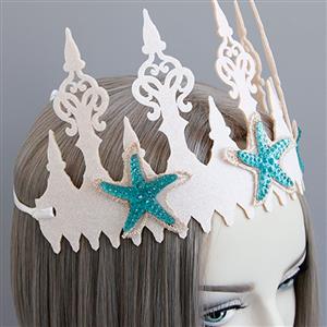 Lovely Starfish Crown Headband Beach Wedding Headwear MS17569