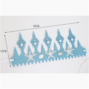 Lovely Starfish Shell Artificial Pearl Crown Headband Beach Wedding Headwear MS17565