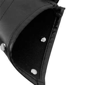Steampunk Black Faux Leather Buckles Rivets Armlet One-shoulder Shrug N18173