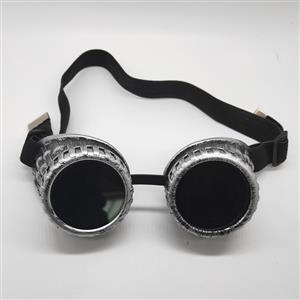 Steampunk Black Lens Thick Lines Frame Glasses Adjustable Belt Cosplay Party Goggles MS19742