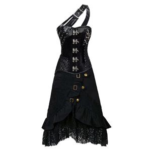 Sexy Steampunk Gothic Corset Skirt Set N12465