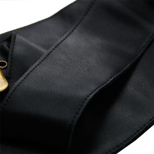 Steampunk Black Faux Leather Bronze Metal Buckle Waist Pack Pocket Corset Waist Belt N19011