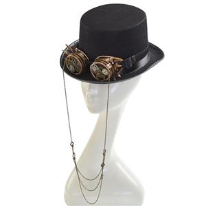 Steampunk Gear Goggles Masquerade and Rivet Halloween Costume Top Hat J22865