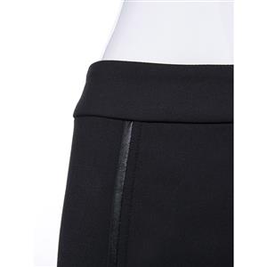 Women's Steampunk Gothic Black Knee-Length Irregular Fishtail Skirt N15690