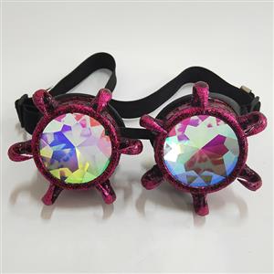 Steampunk Kaleidoscope Glasses Flash Point Red Bull Head Masquerade Party Goggles MS19714