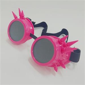 Fashion Pink Rivet Black Lens Masquerade Party Accessory Glasses Goggles MS19750