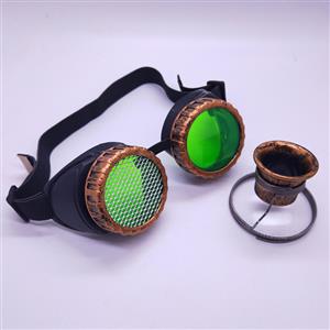 Steampunk Magnifier Net Lens Glasses Halloween Masquerade Party Goggles MS19784