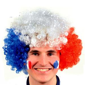 Unisex Multi-color Natural Curly Hair Flag Clown Carnival Cosplay Party Wig MS19647