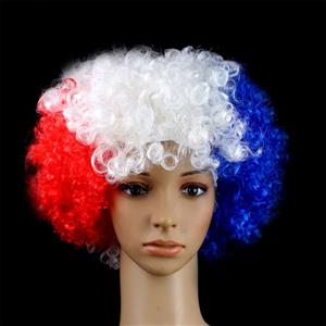 Unisex Multi-color Natural Curly Hair Netherlands Flag Clown Carnival Cosplay Party Wig MS19648