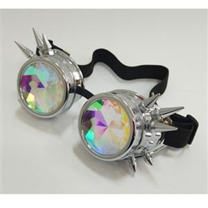 Steampunk Kaleidoscope Lens Rivet Masquerade Party Accessory Glasses Goggles MS19755