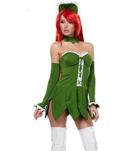 Sexy Green Venus Fly Trap Costume, Hot Sale Halloween Costume, Cheap Cosplay Costume, #N10640