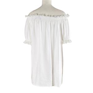 Sexy Peasant Ruffle Off Shoulder Blouse N11857