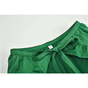 Retro Gothic Multi-layered Mesh and Ruffle Asymmetrical Hemline Open Silhouette Tiered Skirt N18948