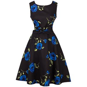 Retro Dresses for Women 1960, Vintage Dresses 1950's, Vintage Dress for Women, Floral Print Dress, Cheap Party Dress, Valentines Dress, #N12576