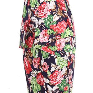 Sexy Vintage Strapless Floral Belt Club Party Bodycon Mini Dress N11653