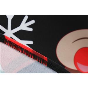 Vintage Round Neckline Reindeer Snowfalke Pattern Print Long Sleeves High Waist Evening Dress N18566