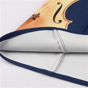 Women's Vintage Shoulder Straps Violin Print Swing Day Dress N15789