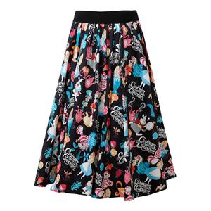 Lovely Colorful Fairytale Catoon Patterned Pleated Skirt HG12587