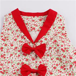 Women's Sleeveless Floral Print Swing Dress N12959