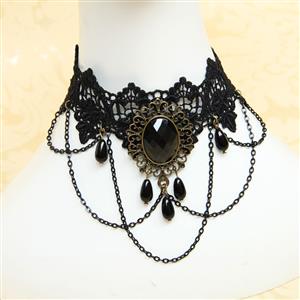 Vintage Gothic Victorian Lace Jewelry Chocker Necklace J12035