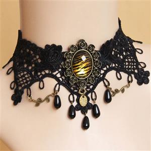 Vintage Gothic Victorian Lace Jewelry Chocker Necklace J12036