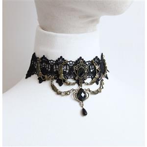 Vintage Gothic Victorian Lace Jewelry Chocker Necklace J12039