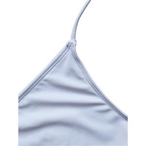 Super Hot White High Waist Criss-cross Straps Bikini Set BK15946