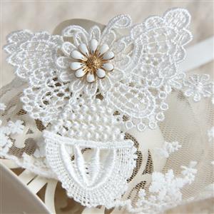 Bride Butterfly White Lace Wedding Party Mask MS12972