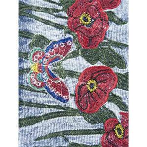 Fashion Women's Flower Embroidery Pocket Denim Mini Skirt N14868