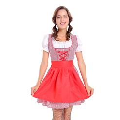 Sexy Maid Costume, Women's Beer Girl Costume, Bavarian Beer Girl Costume, Oktoberfest Wench Adult Dirndl Dress, #N14606